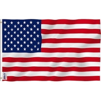 Anley Fly Breeze 3x5 Foot American National Polyester Flag - The US National Flags with Brass Grommets 3 X 5 Ft
