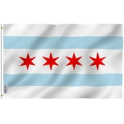 Anley Fly Breeze 3x5 Foot City of Chicago Flag - Chicago IL Flags Polyester