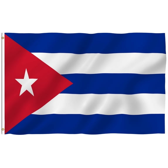 ANLEY Fly Breeze 3x5 Feet Cuban Flag - Vivid Color and UV Fade Resistant - Canvas Header and Brass Grommets - Cuba CU Banner Flags