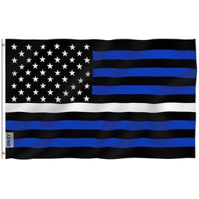 Anley Fly Breeze 3x5 Foot EMS Thin White Line USA Flag - Honoring Fallen or Injured Brother & Sister Flags with Brass Grommets