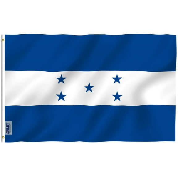 Anley Fly Breeze 3x5 Foot Honduras Flag - Vivid Color and Fade Proof - Canvas Header and Double Stitched - Honduran National Flags Polyester with Brass Grommets 3 X 5 Ft