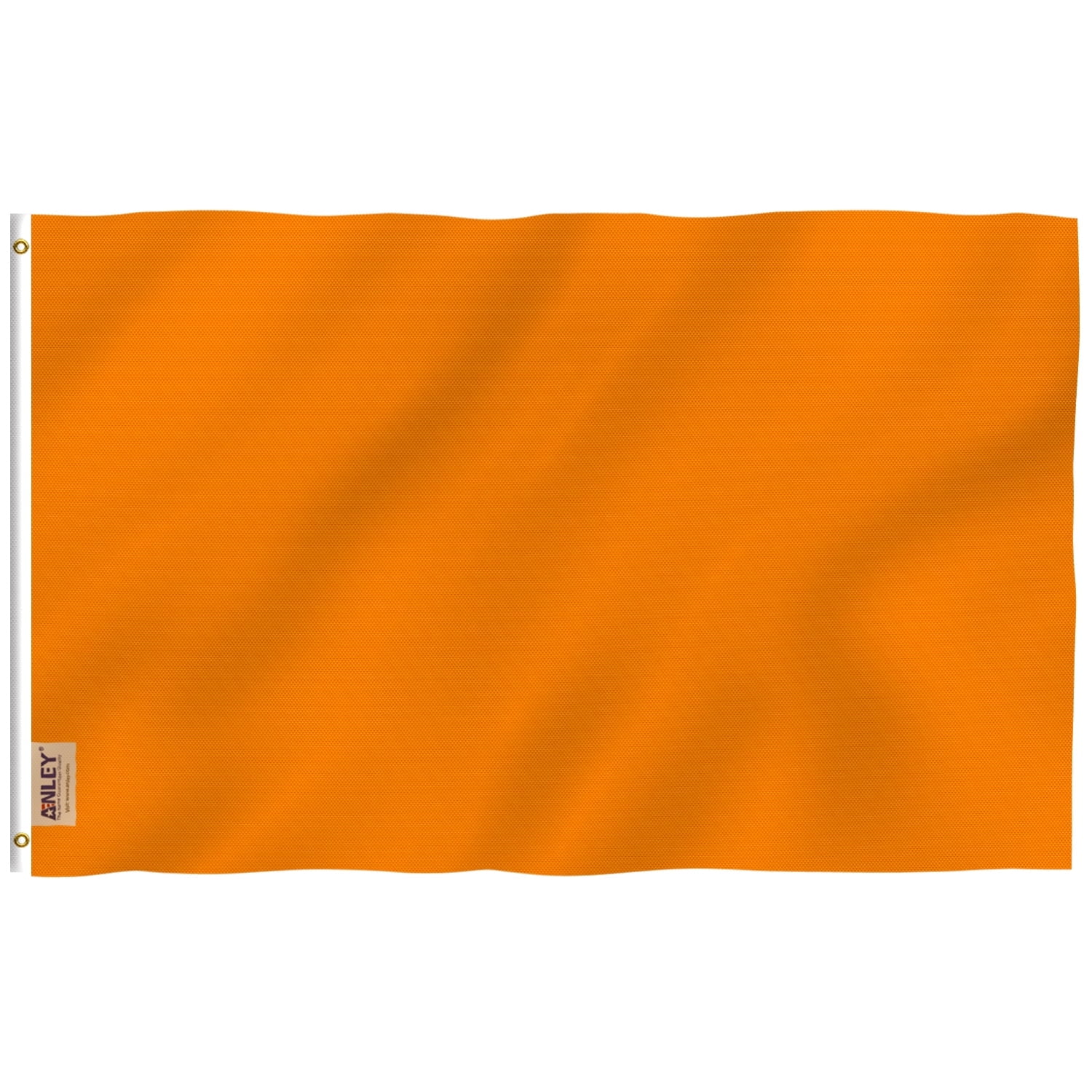 Solid Orange Polyester 3x5 Foot Outdoor Flag with Brass Grommets