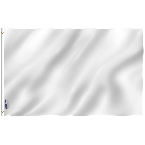 Anley Fly Breeze 3x5 Foot Solid White Flag - Plain White Flags Polyester