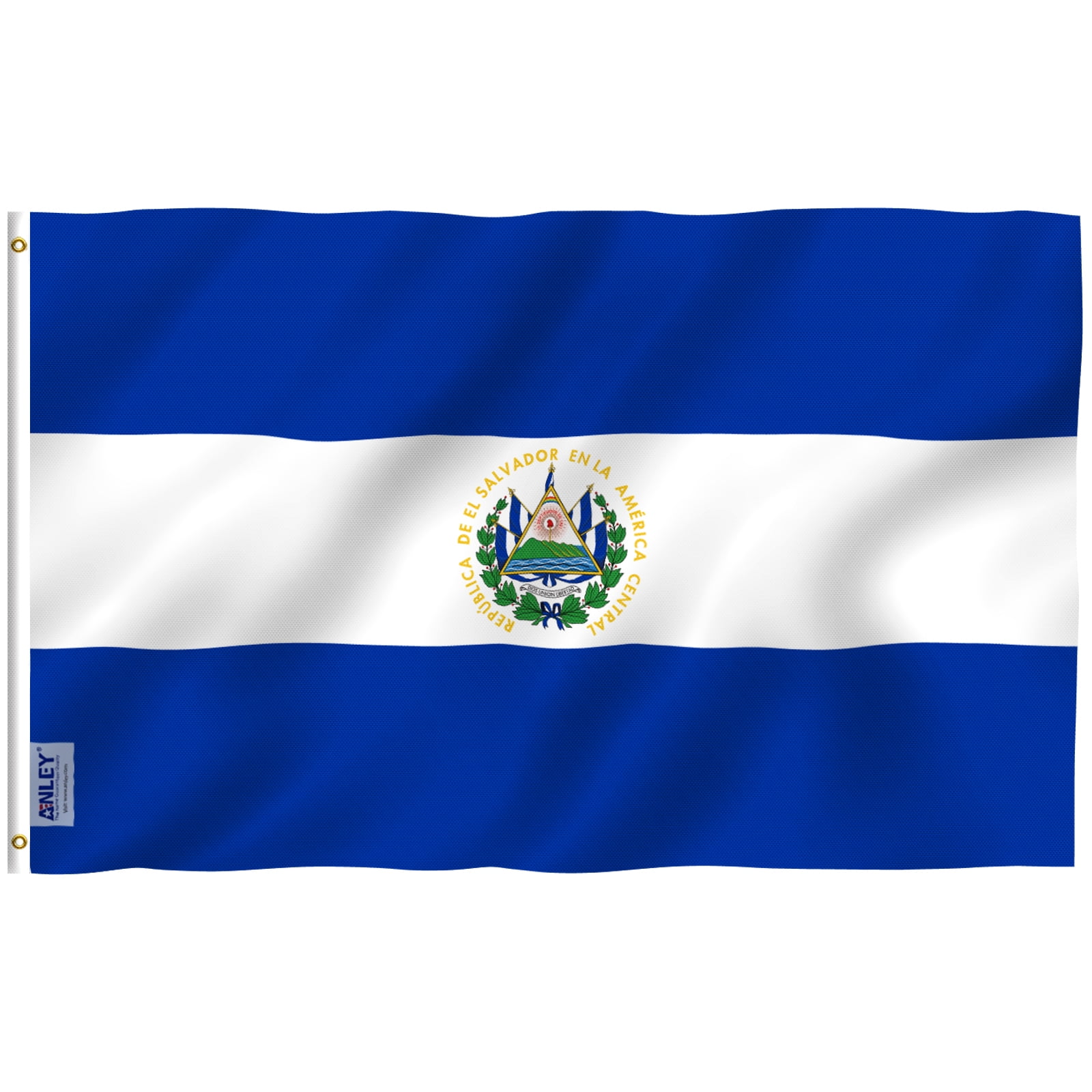 Anley 3x5 Ft El Salvador Flag Yard Patriotic Polyester for Indoor ...