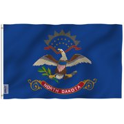 Anley Fly Breeze 3x5 Ft North Dakota State Flag - North Dakota ND Flags Polyester with Brass Grommets