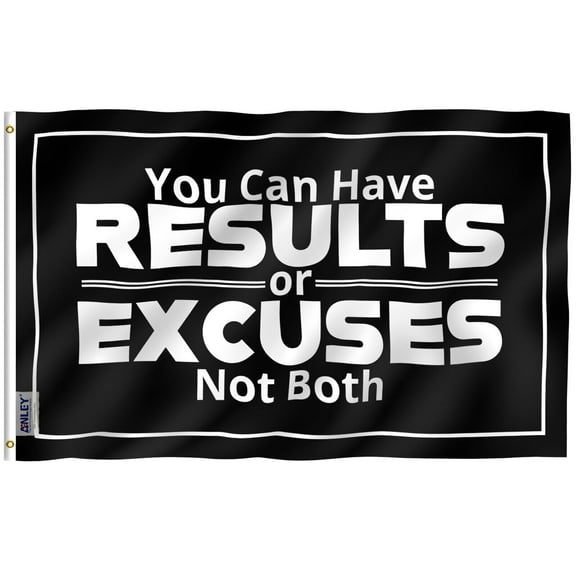 Anley Fly Breeze 3x5 Ft You Can Have Results or Excuses Not Both Flag - Fitness Motivational for College Dorm Gym Flags Polyester