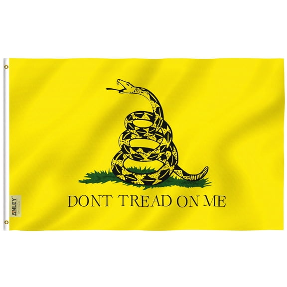 Anley Fly Breeze 4x6 Foot Don't Tread On Me Gadsden Flag - Vivid Color and Fade Proof - Canvas Header and Double Stitched - Tea Party Flags Polyester with Brass Grommets 4 X 6 Ft
