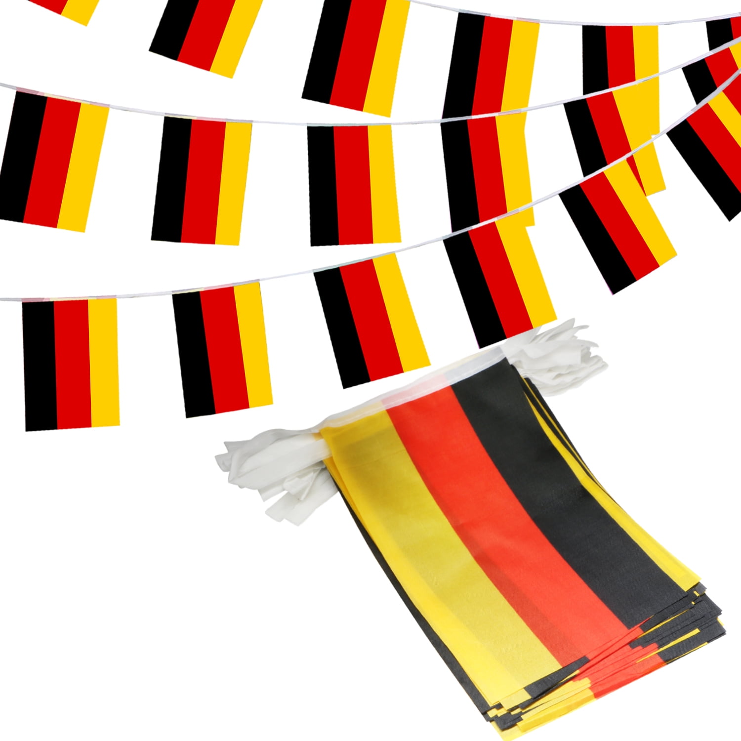 Germany String Flag Pennant Banner with UV Protection, 33 Feet