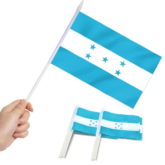 Anley Honduras Mini Flag 12 Pack - Hand Held Small Miniature Honduran Flags