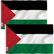 Anley Pack of 2 Palestine Flags Polyester 3x5 Ft