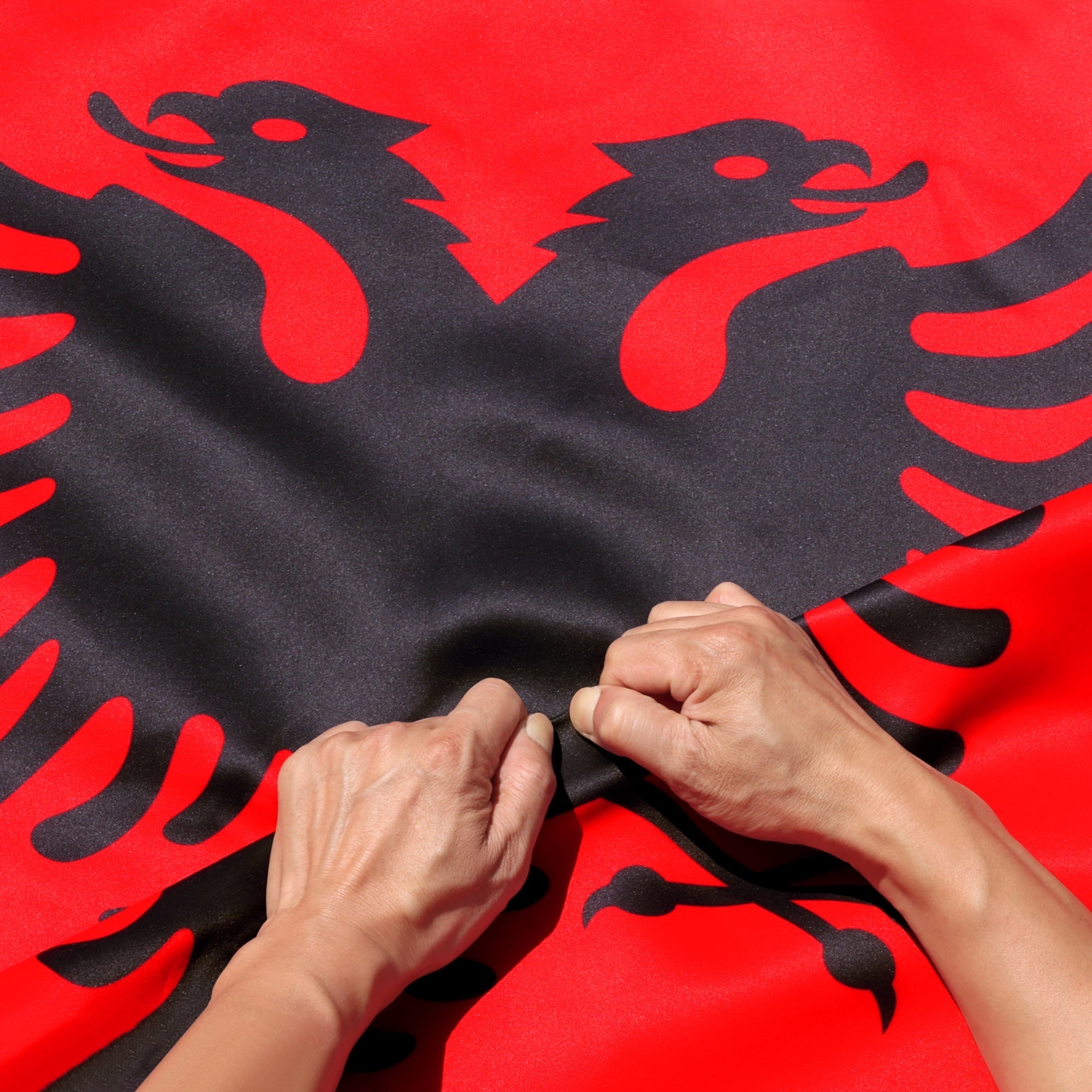 Anley Rip-Proof Double Sided 3-Ply Albania Flag 3x5 Foot - Albanian National Flags