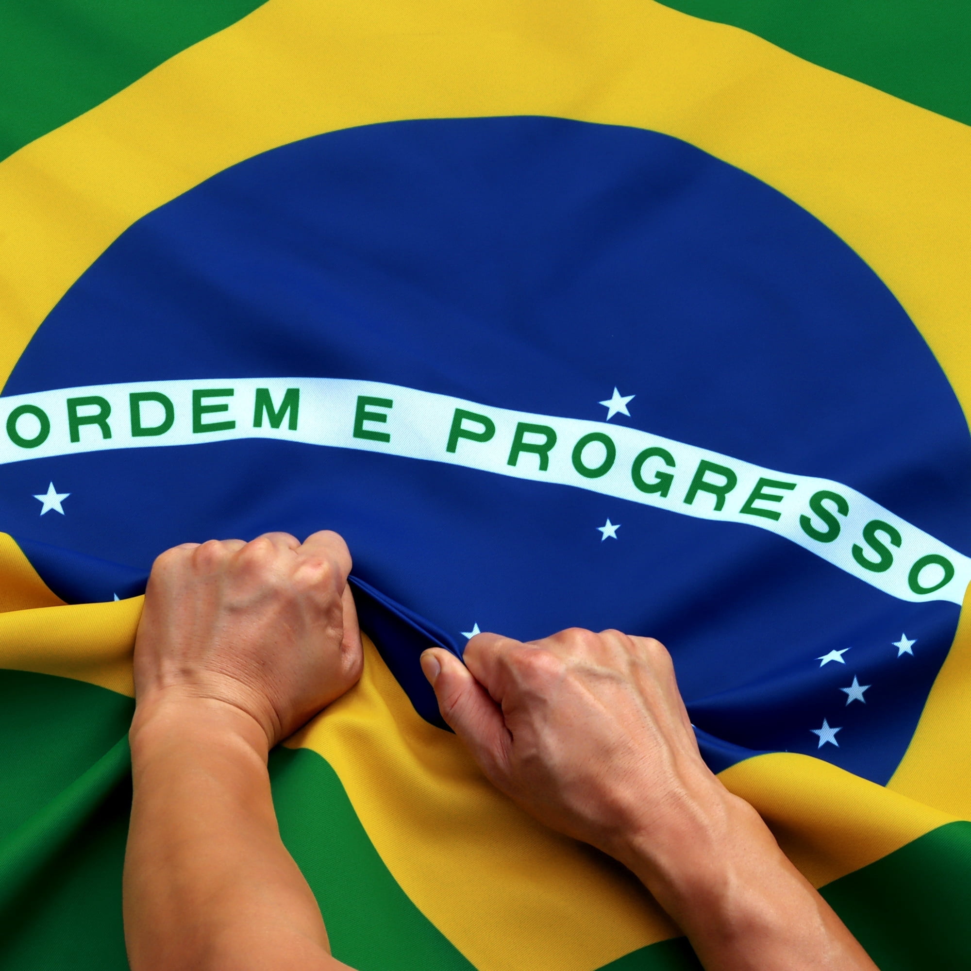 Anley Rip-Proof Double Sided 3-Ply Brazil Flag 3x5 Foot - Brazilian National Flags 300D Polyester