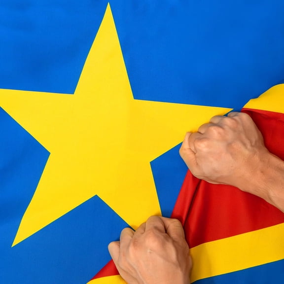 Anley Rip-Proof Double Sided 3-Ply Democratic Republic of the Congo Flag 3x5 Foot - The Strongest, Longest Lasting Congo-Kinshasa Flags