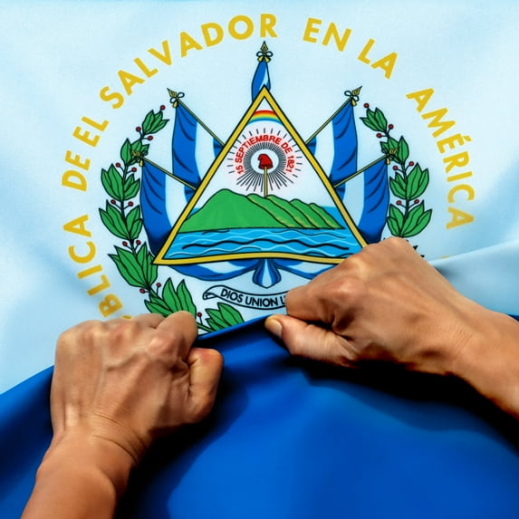 Anley Rip-Proof Double Sided 3-Ply El Salvador Flag 3x5 Foot - Salvadoran National Flags