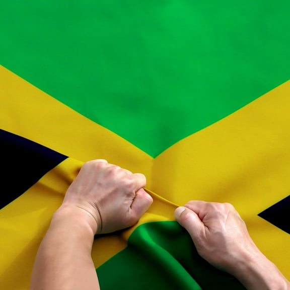 Anley Rip-Proof Double Sided 3-Ply Jamaica Flag 3x5 Ft - Jamaican National Flags 300D Polyester