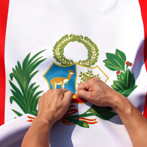 Anley Rip-Proof Double Sided 3-Ply Peru Flag 3x5 Foot - Peruvian National Flags 3 X 5 Ft