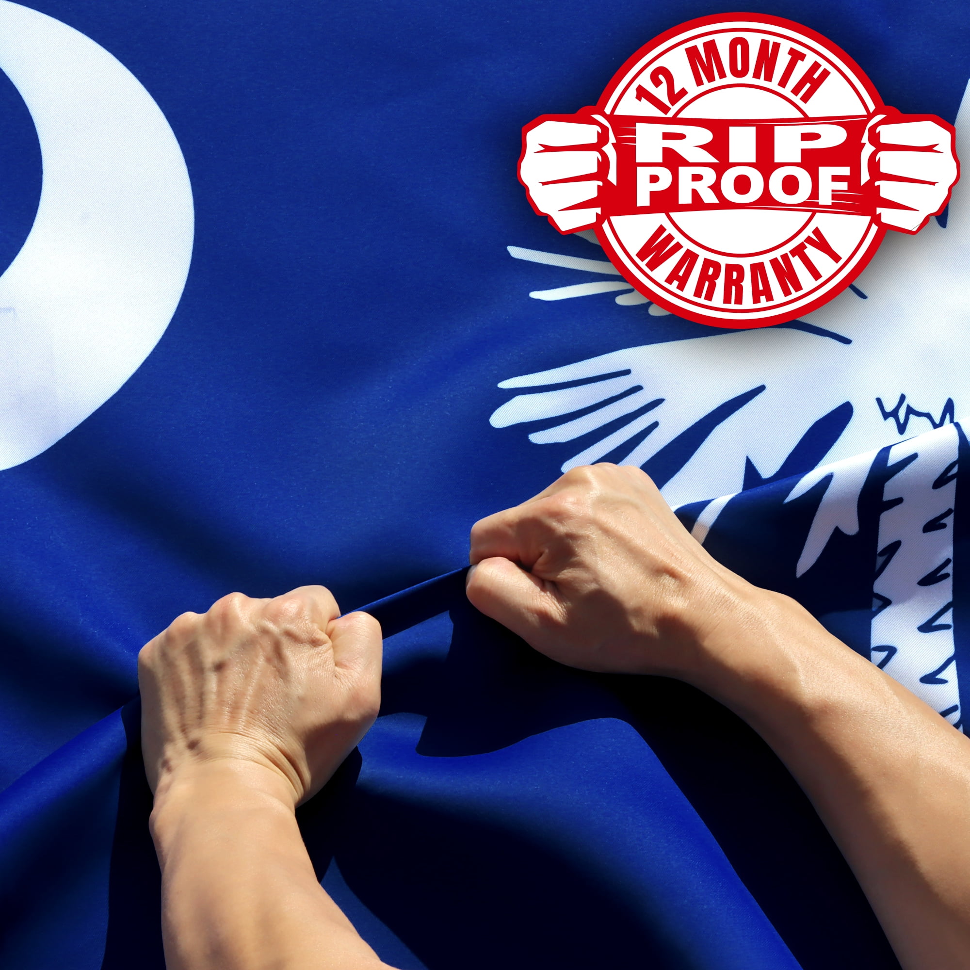 Rip-Proof Double Sided 3x5 South Carolina State Flag with Grommets