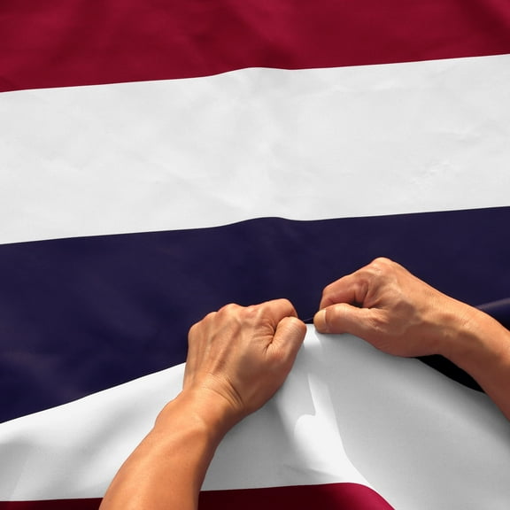 Anley Rip-Proof Double Sided 3-Ply Thailand Flag 3x5 Foot - Thai National Flags