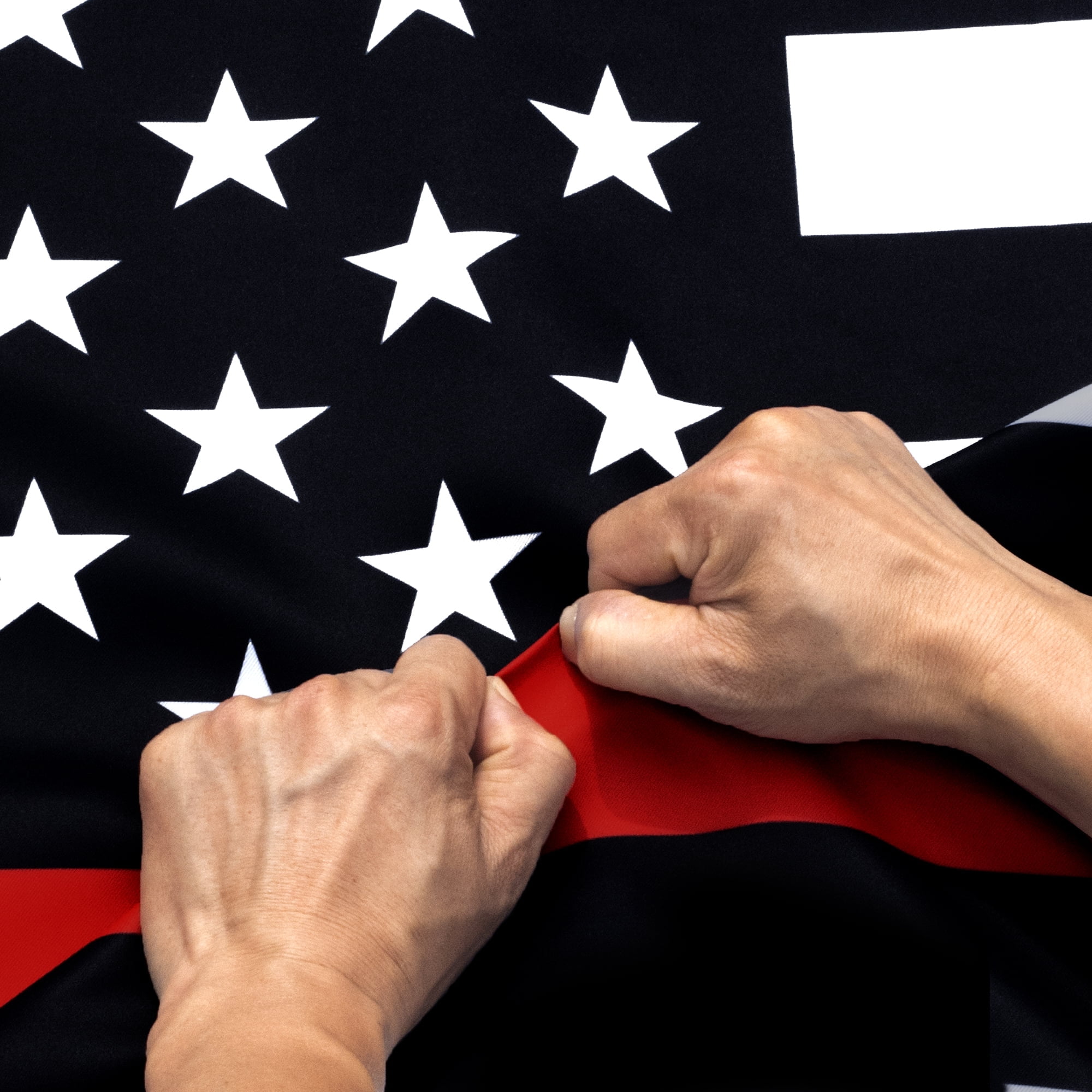 Anley Rip-Proof Double Sided 3-Ply Thin Red Line USA Flag 3x5 Foot - American Honoring Firefighter Flags