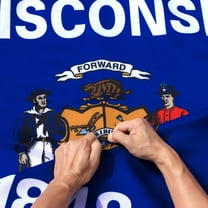Anley Rip-Proof Double Sided 3-Ply Wisconsin State Flag 3x5 Foot - Wisconsin WI Flags