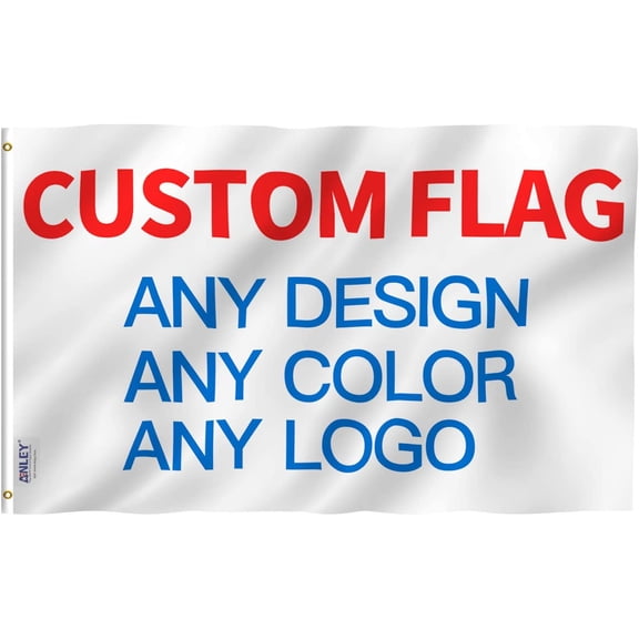 Anley Rip-Proof Double Sided Custom Flag 4x6 Ft For Outdoors - Customized Flags Banners