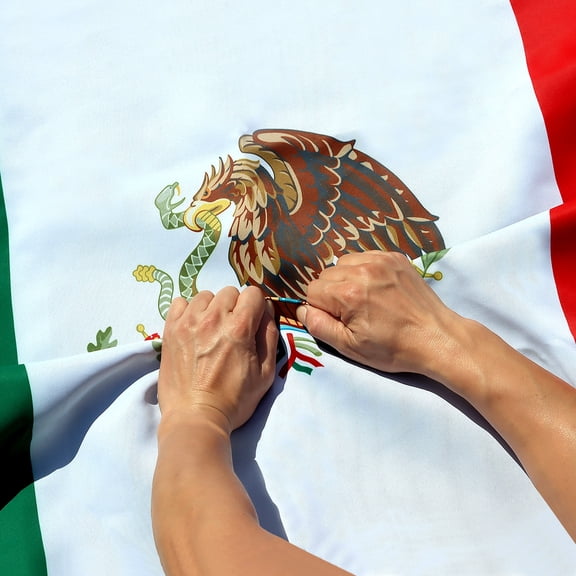 Anley Rip-Proof Technology Double Sided 3-Ply Mexico Flag 3x5 Foot - Mexican MX National Flags