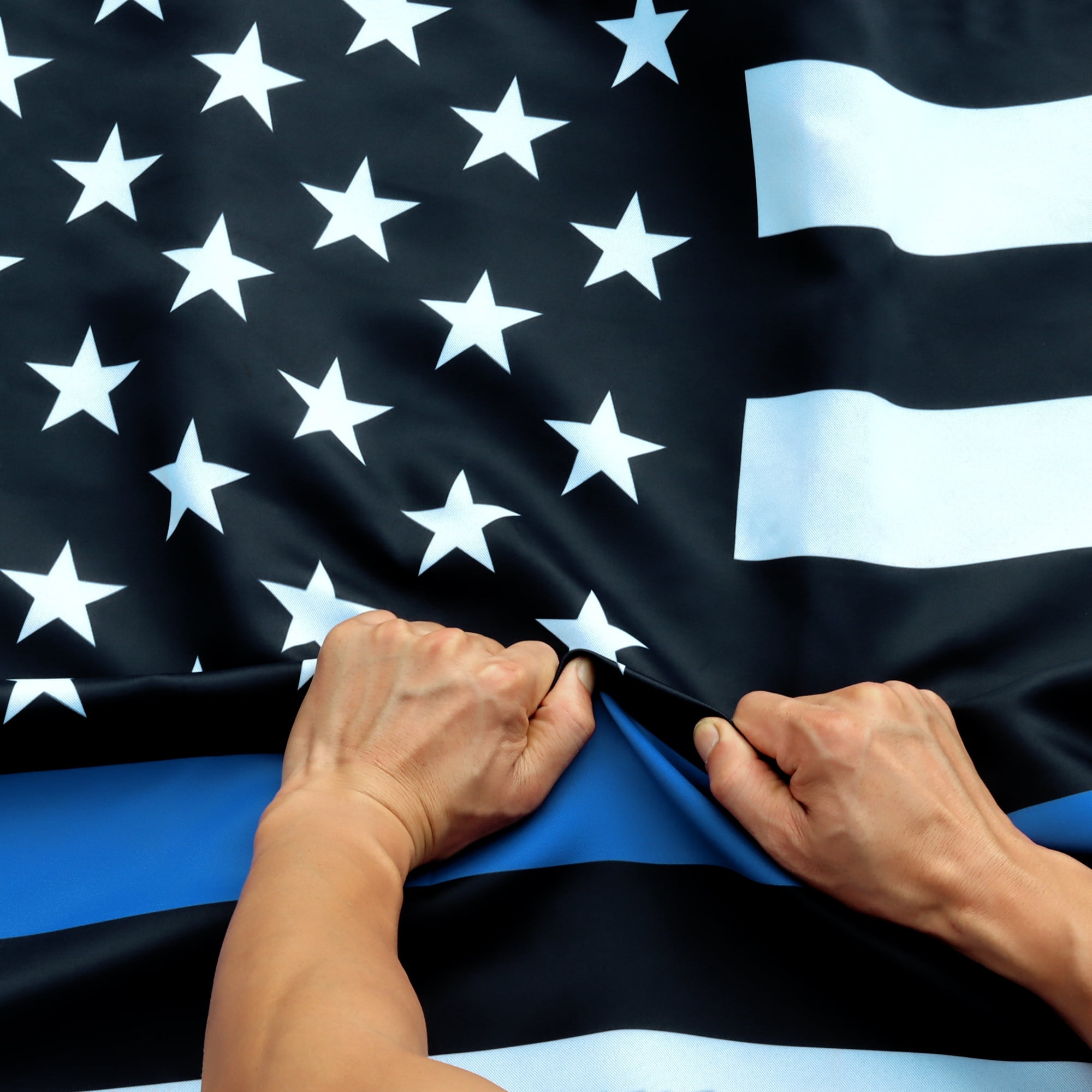 Anley Rip-Proof Technology Double Sided 3-Ply Thin Blue Line Flag 3x5 Foot -  Law Enforcement Police Flag USA Banner