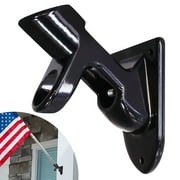 Anley Two-Position Flag Pole Holder Mounting Bracket with Hardwares - 1" Inner Diameter Black