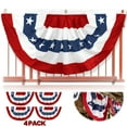 thumbnail image 1 of Anley (4 Pack) USA Pleated Fan Flag, 3x6 Ft American US Bunting Flags Patriotic Stars & Stripes - United States Half Fan Banner, 1 of 6