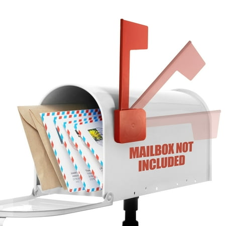 Anley Universal Outgoing Mail Mailbox Flag for Wood, Metal & Stucco - Iron Alert Postal Carrier Raised Signal Flags Replacement Kit