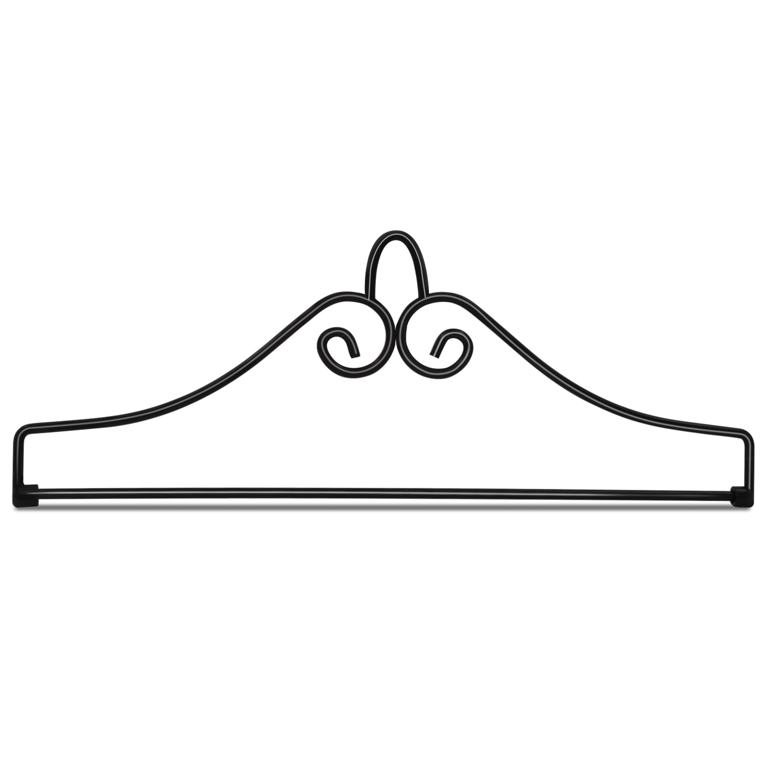 Black Wrought Iron Garden Flag Hanger with Matte Finish