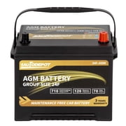 1AUTODEPOT Car AGM Battery Group Size 24F Start Stop Battery 12V 70Ah 710CCA Maintenance Free Rechargeable