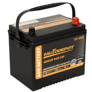 1AUTODEPOT Car Start Stop Battery Group Size 24F 710CCA AGM Maintenance Free 12V 70Ah 120RC Rechargeable High Performance Battery