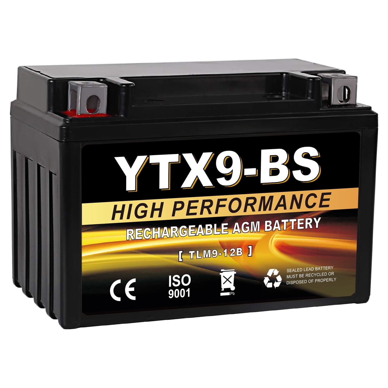 Anlibatt YTX9-BS Motorcycle Battery 12V 8Ah 180CCA Rechargeable