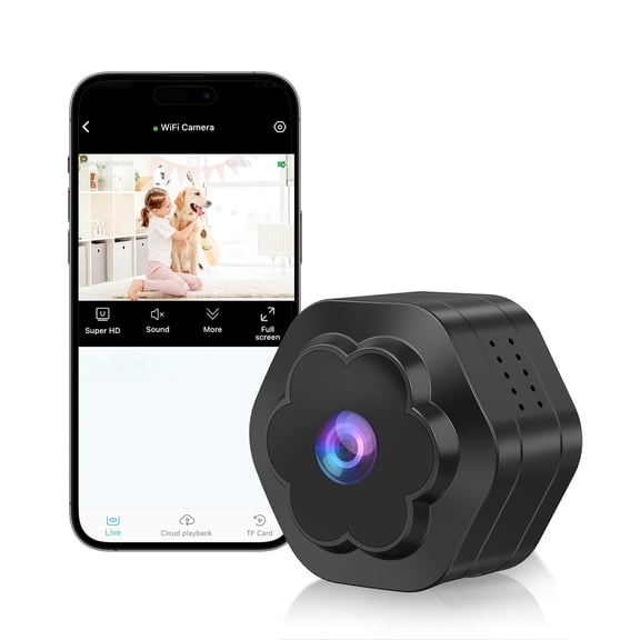 Anlork WiFi Indoor Security Camera,Nanny Camera, 4K Ultra HD Mini Wireless AI Motion Detection Alerts, Auto Night Vision, Real Time Record Surveillance Cam for Home (Flower)