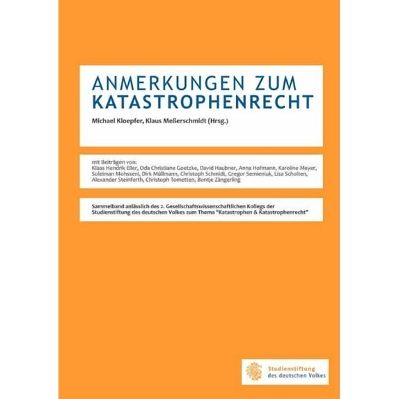 Anmerkungen Zum Katastrophenrecht (Paperback)
