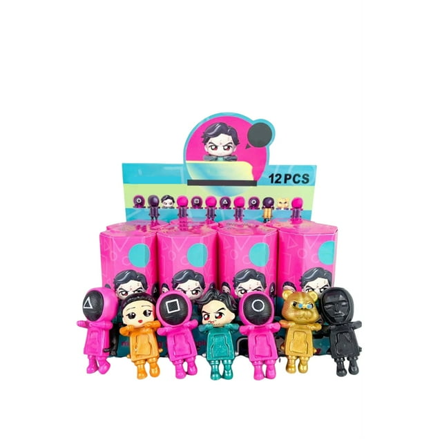 Anmirz 12pcs Squid Game Blind Box, 4.21in Squid Game Statue, Squid Game