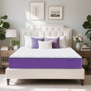 Anmiz Queen Size Mattress 12 inch Hybrid Mattress in a Box, Certified Safe Foams & Fabric, Pocket Spring, Fiberglass Free, Natural Back Pain Relief & Motion Isolation, Medium Firm Support