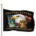 thumbnail image 1 of Anmrize 250th Anniversary Flag, 250th Anniversary American Flag, Semiquincentennial Commemorative 1776-2026, Usa 250th Flags, Three-Layer Fabric, Outdoor Decorative Flag, 3x5FT-Double Side Style-5, 1 of 2