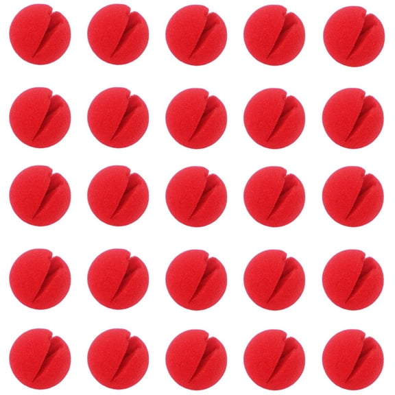 Anmrize 25PCS Red Circus Clown Nose Christmas Costume Party Cosplay Halloween Decor (25PCS)
