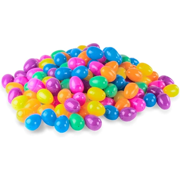 Anmrize 72pcs Fillable Easter Eggs with Hinge 2.5" Inch - Bulk Colorful Bright Assorted Colors Plastic Easter Eggs, Perfect for Suprise Easter Bunny Egg Hunt