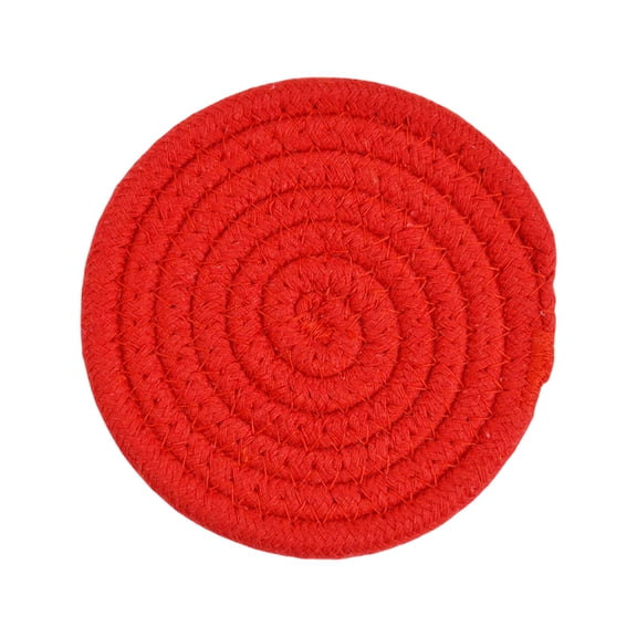 Anmrize Kitchen Table Decor, Trivets for Hot Dishes, Pots and Pans, Hot Pads, Pot Holders for Kitchen, Heat Resistant Mat Protect Counter, Coasters Set Home Essentials Farmhouse Decor, Red