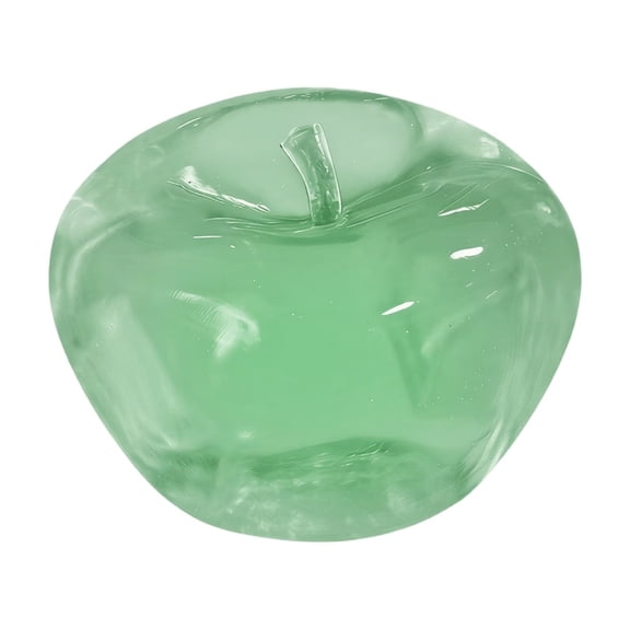Anmrize Mini Novelty Gift, Apple Squishy,Clear Cute Fruit Stress Balls, Soft Novelty Squeeze Toys Glass Gloss Semi-Transparent,Fun Handmade Silicon Squishies Sticky for Anxiety Relief & Focus, Green