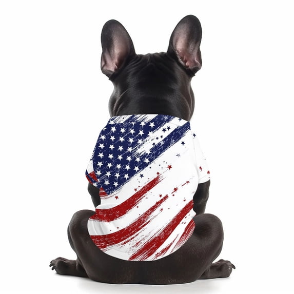Anmrize Patriotic Dog Costume for Independence Day, 4th of July Dog Shirt American Flag Costume, Patriotic Pet Clothes Independence Day Dog Outfit Summer Vest for Small Medium Large Dogs, A35