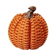 thumbnail image 1 of Anmrize Wicker Pumpkin Sculpture, Thanksgiving Fall Decoration for Home Pumpkin Decor, Artificial Rattan Pumpkins Figurine, Autumn Harvest Halloween Table Centerpieces, Orange, 1 of 5