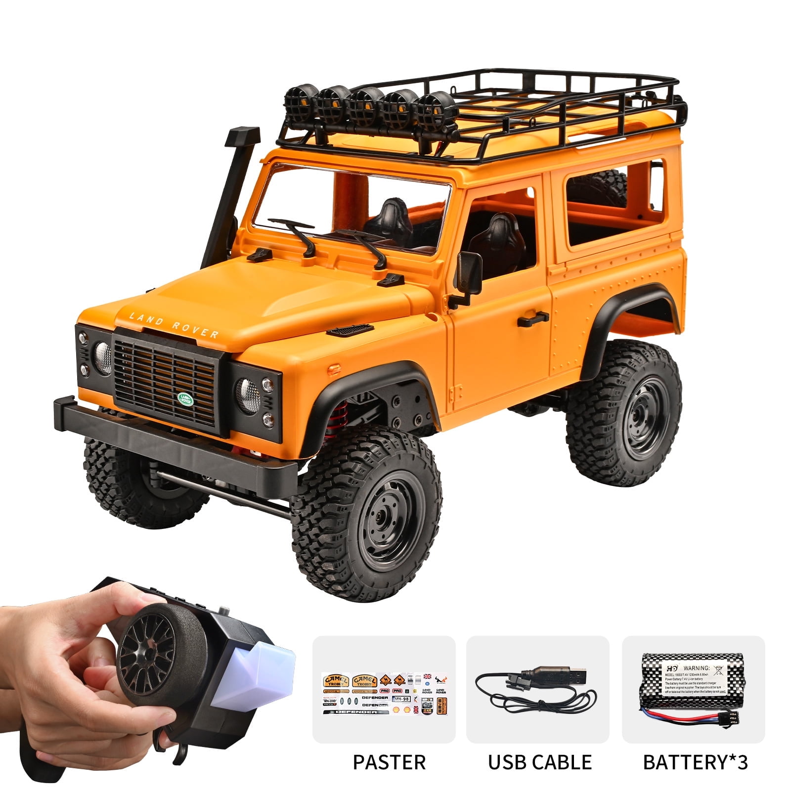 Anmyjuly 1/12 Scale Land Rover RC Rock Crawler - 4x4 RTR Off-Road Truck w/ Upgraded Chassis, 280 Motor & Proportional Control (2025 Hobby Grade Adult Toy)