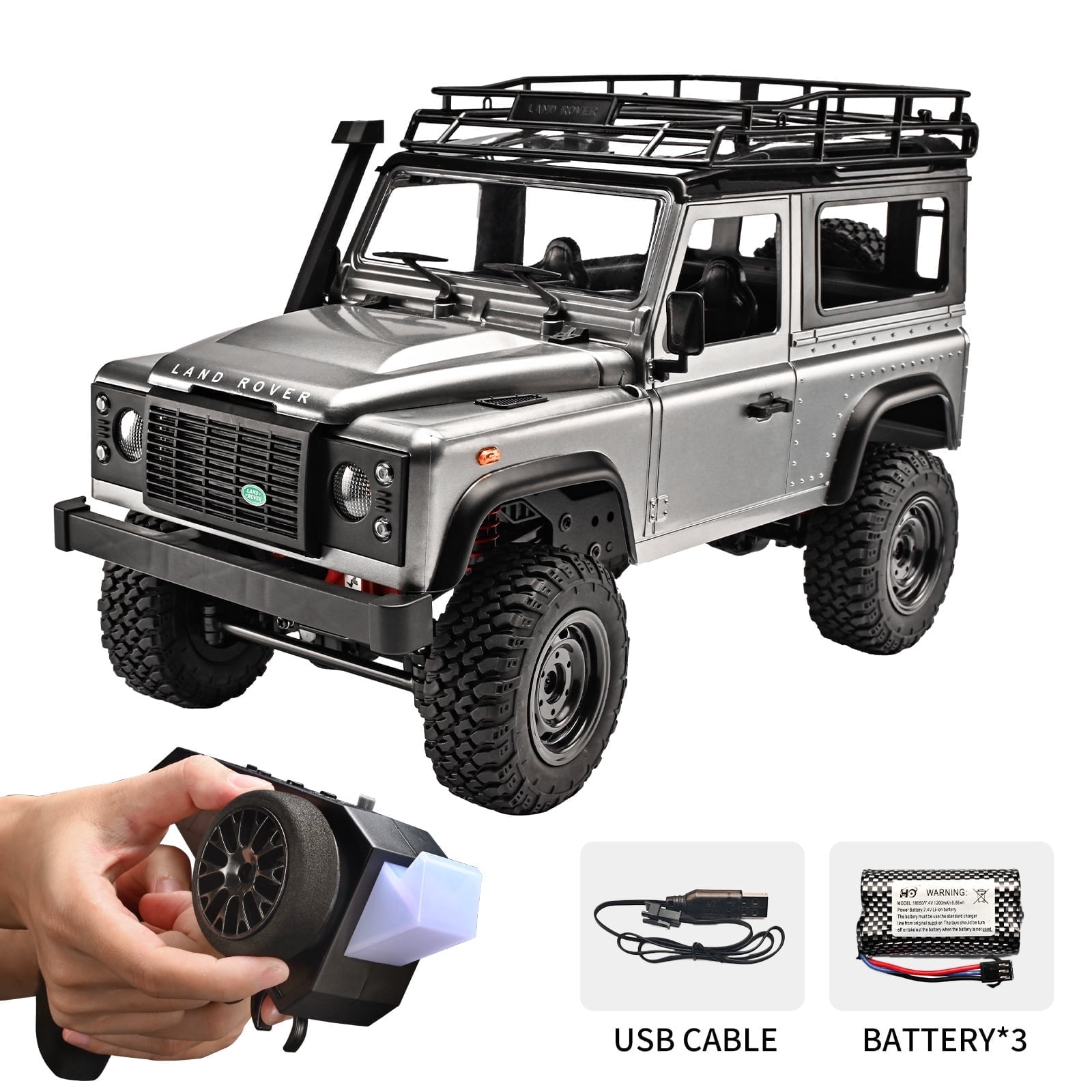 Anmyjuly 1/12 Scale Land Rover RC Rock Crawler - 4x4 RTR Off-Road Truck w/ Upgraded Chassis, 280 Motor & Proportional Control (2025 Hobby Grade Adult Toy)