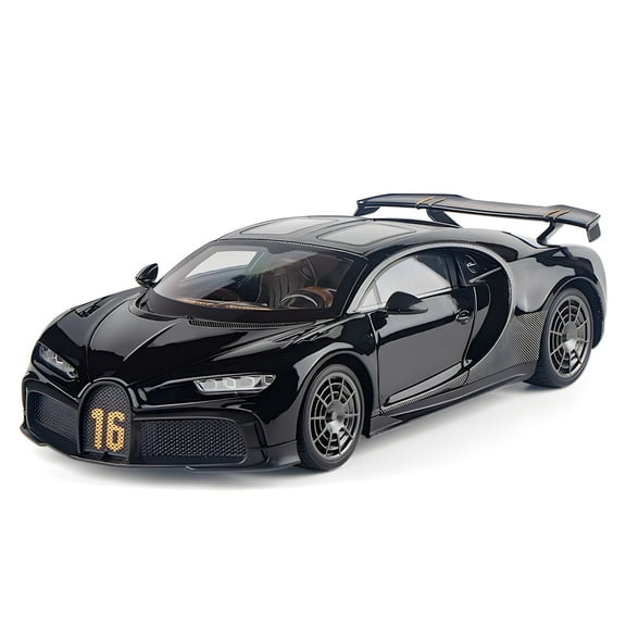 Anmyjuly 1:18 Alloy Die-Cast Sports Car Model - 26cm Collectible Metal Toy Car with Steering Wheel Linkage, Working Lights & Doors, Shock Absorbers for Adult Collectors