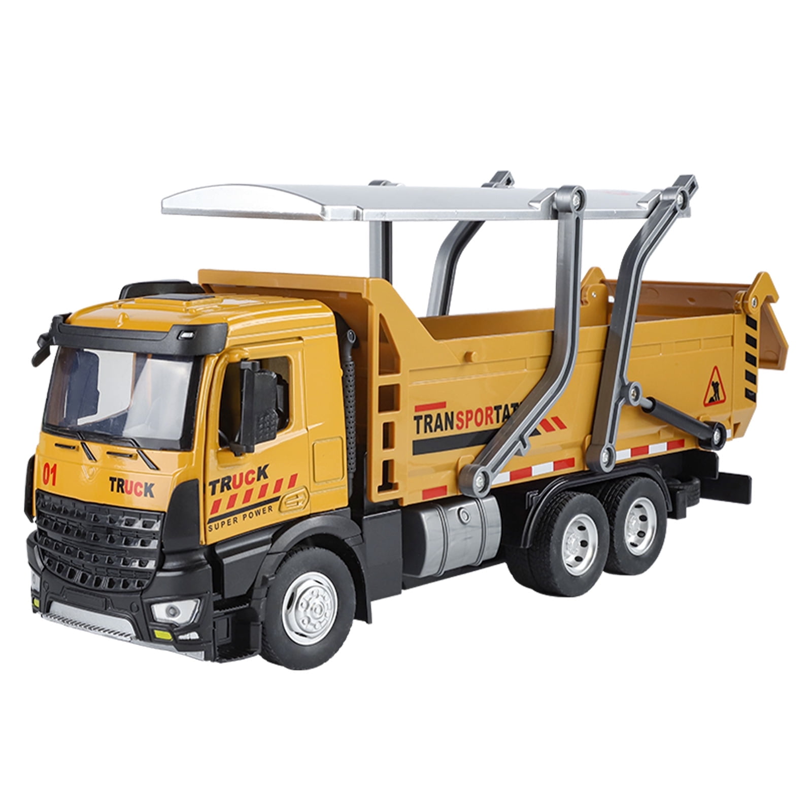 Anmyjuly Large 12 Inch Dump Truck Toy with Metal Cab, Friction