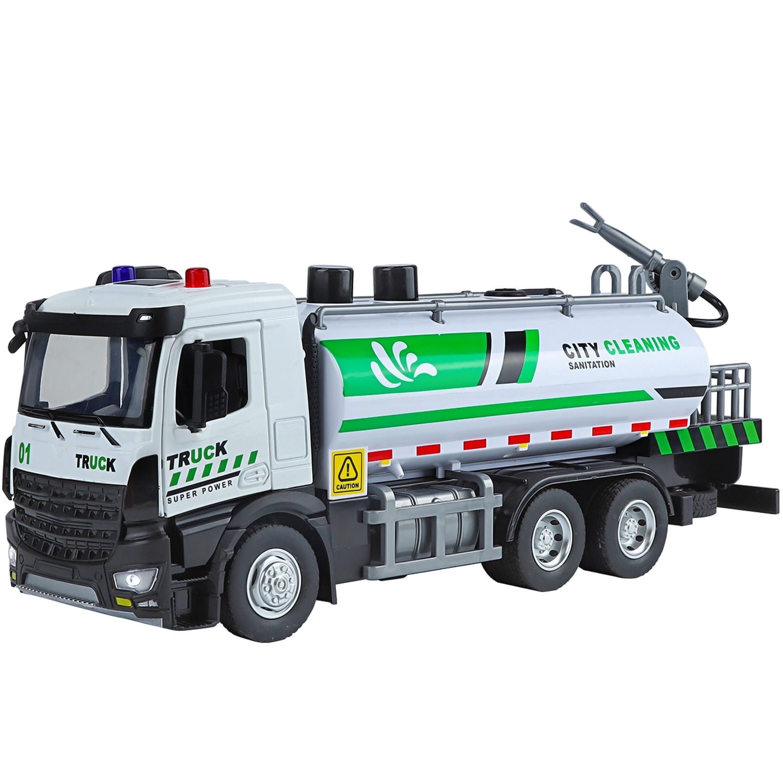 Anmyjuly Large Urban Sanitation Vehicle Alloy Diecast Truck Model City Sprinkler Truck Toys Multifunctional Children's Toys Gift for Kids